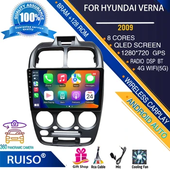 RUISO Android сенсорный экран автомобильный DVD-плеер для HYUNDAI VERNA 1999 автомобильный радио стерео навигационный монитор 4G GPS Wifi