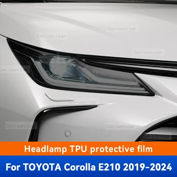 Для TOYOTA Corolla E210 2019-2024 Автомобильные Фары Черная Защитная Пленка Из ТПУ Изменение Оттенка Переднего Света Наклейка Аксессуары