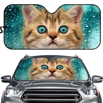 3D дизайн животного кота Солнцезащитный козырек для автомобиля, Лобовое стекло, Автомобильный солнцезащитный козырек для лобового стекла, Отражатель тепла, Автомобильный солнцезащитный козырек